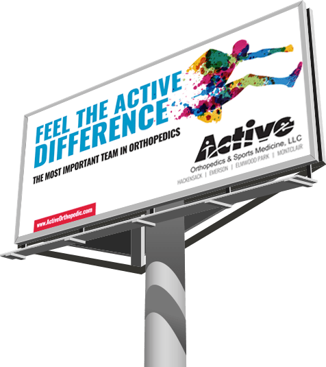 billboard with text 'feel the active difference'